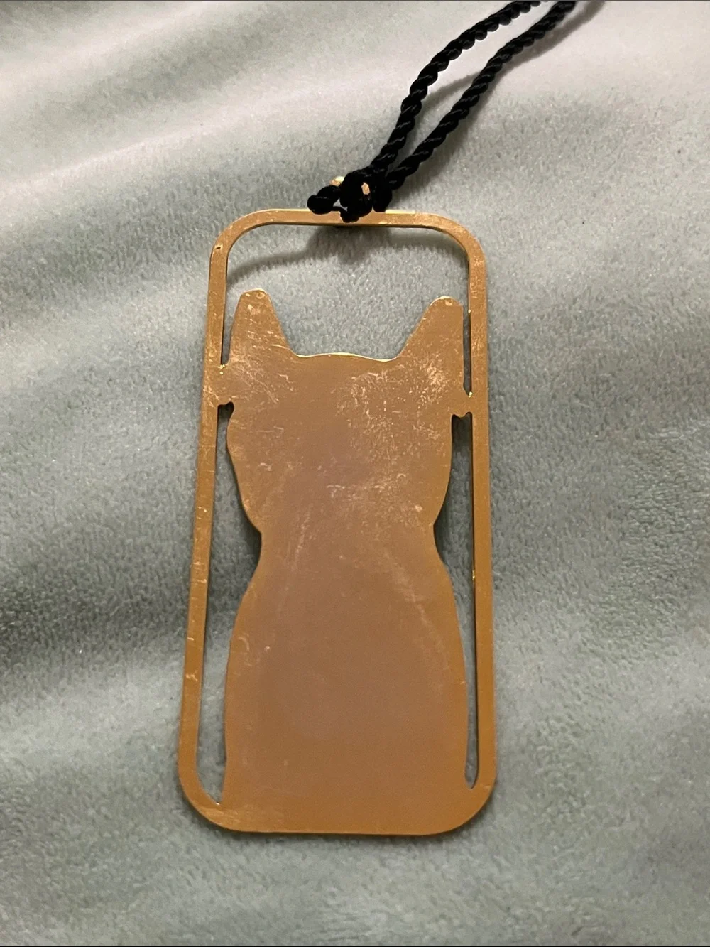 Egyptian Cat Decorative Pendant Ornament in Green and Gold